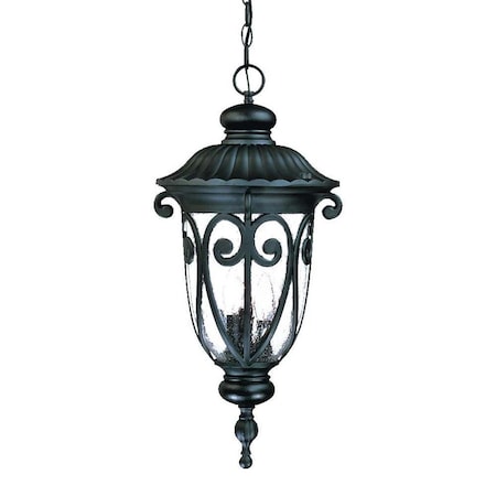Estallar 24.5 x 11.25 x 11.25 in. Naples 3-Light Matte Black Hanging Light ES3094578